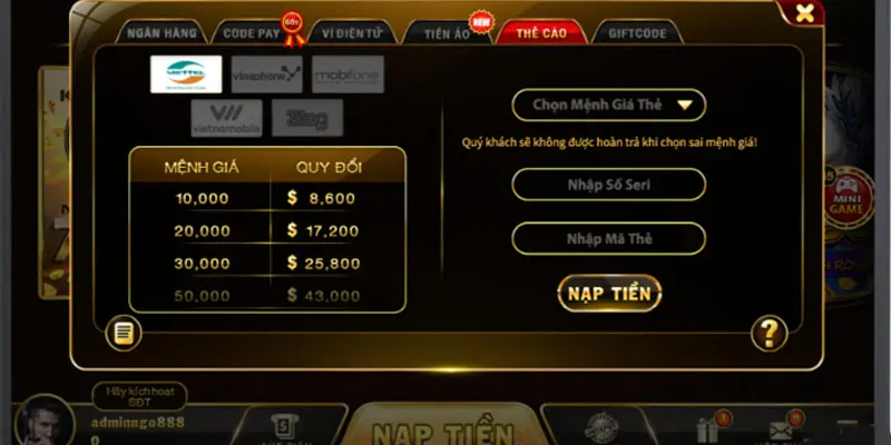 Ưu điểm nổi bật khi Nạp tiền Go88 mà bạn không nên bỏ lỡ